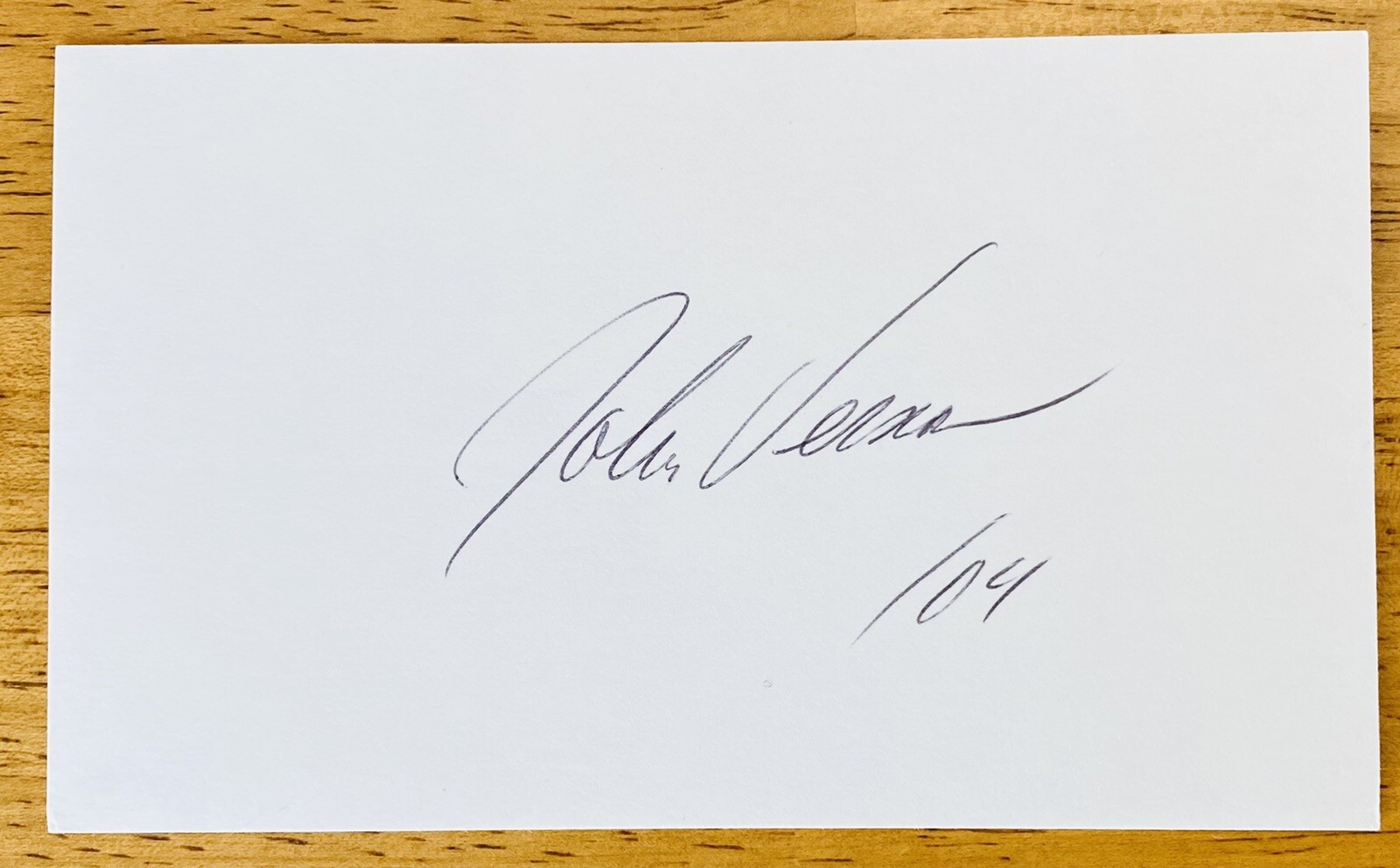 John Vernon Signed Autographed 3x5 Card JSA Letter Animal House
