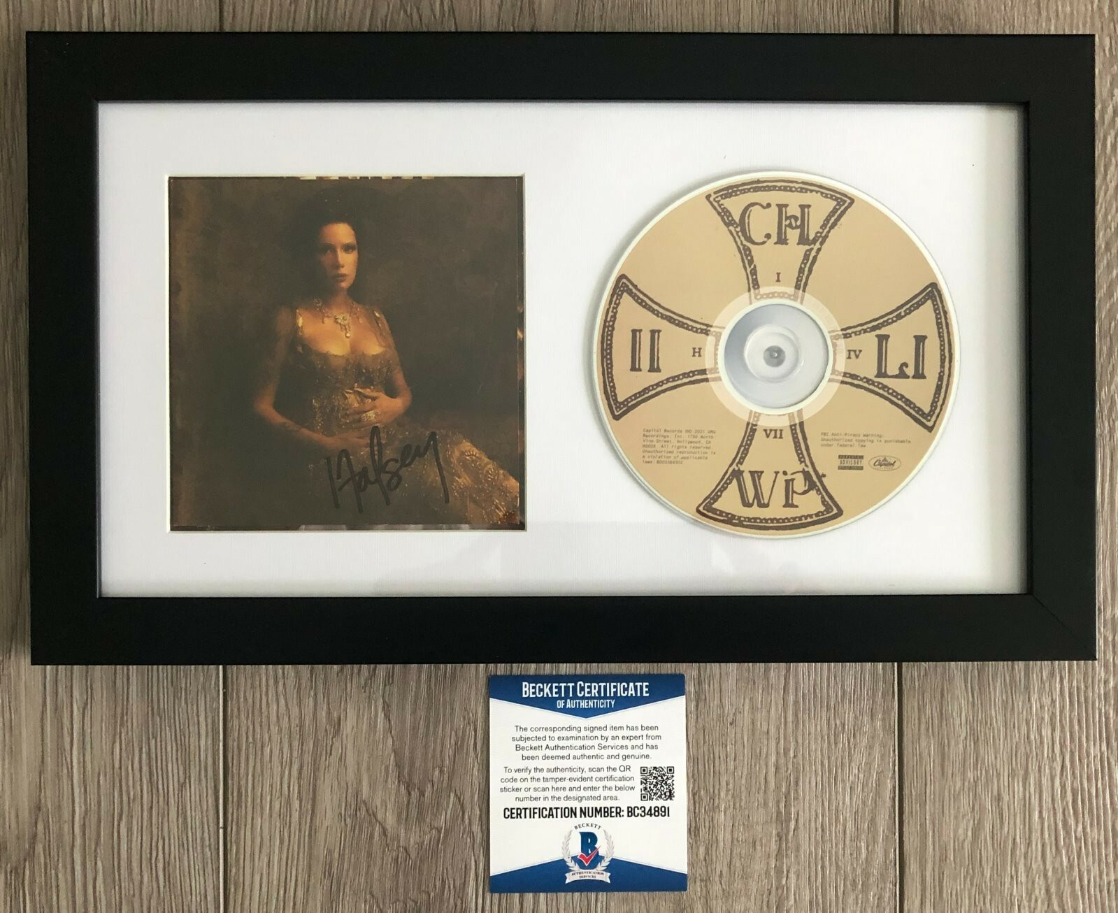 HALSEY SIGNED AUTOGRAPH IF I CAN'T HAVE LOVE, I WANT POWER FRAMED CD BECKETT COA
