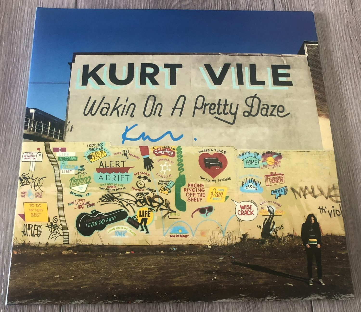 KURT VILE SIGNED AUTOGRAPH WAKIN' ON A PRETTY DAZE VINYL EXACT PROOF BECKETT COA
