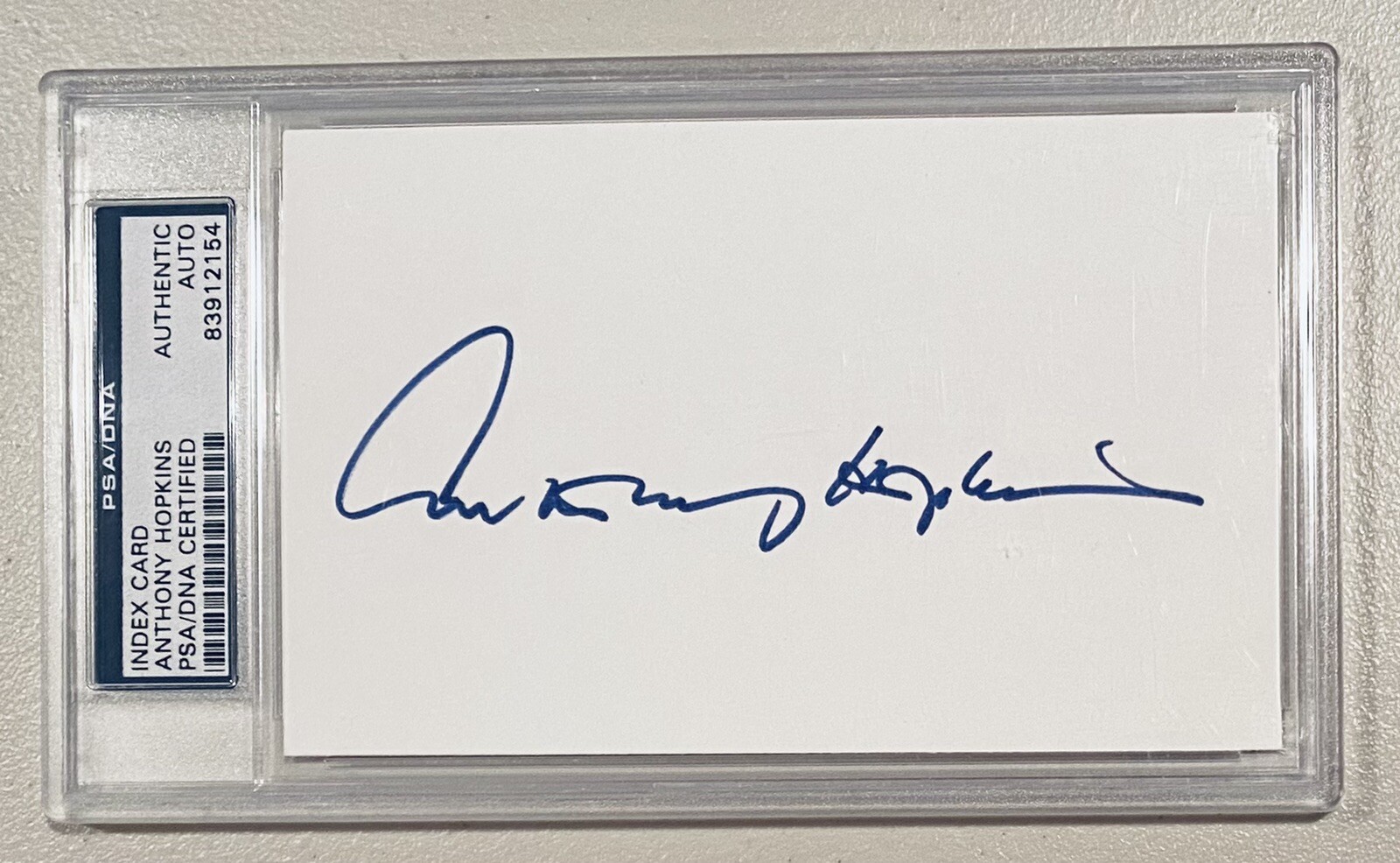 Anthony Hopkins Signed Autographed 3.5 x 5.5 Card PSA DNA Certified Slabbed
