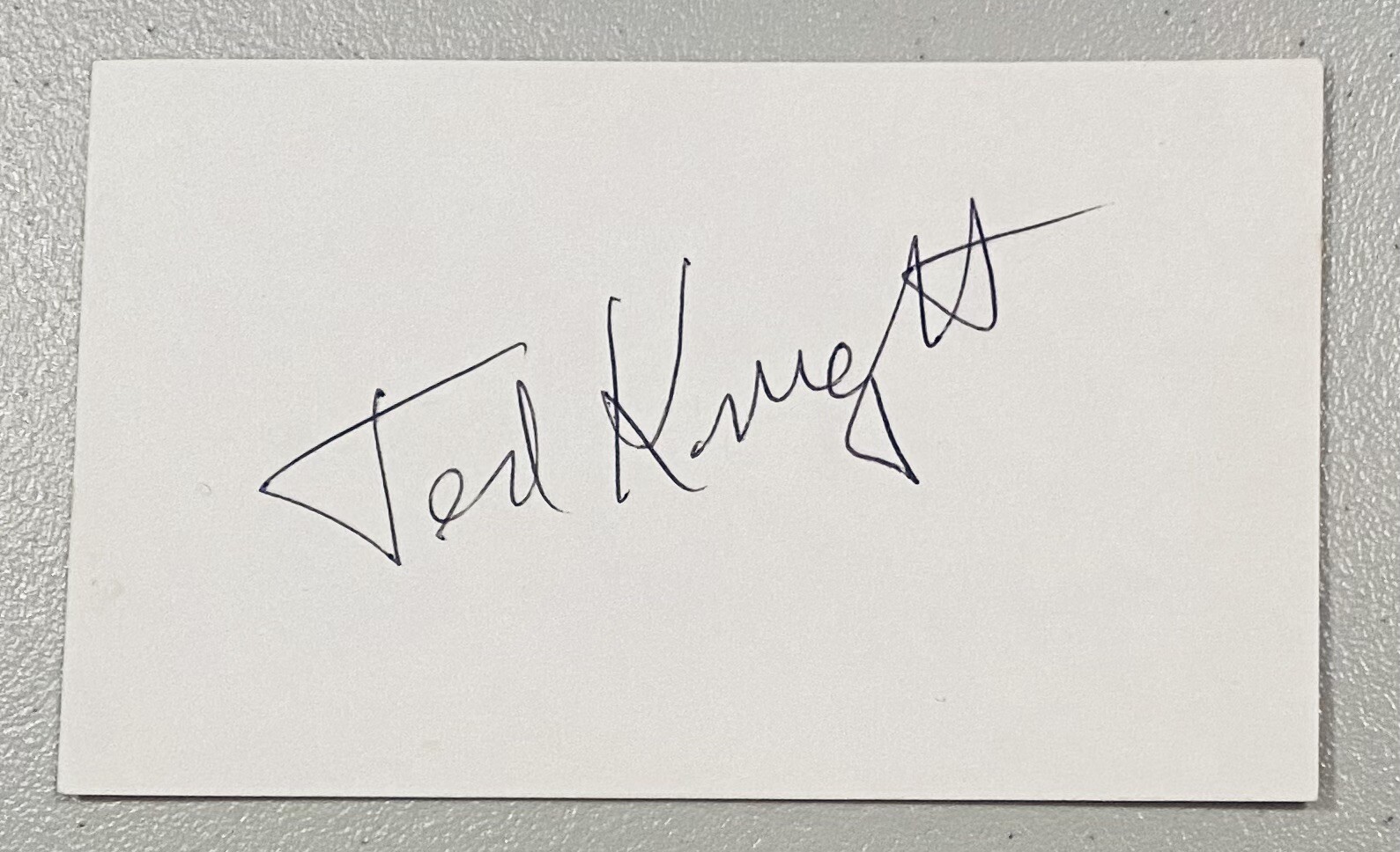 Ted Knight Signed Autographed 3x5 Card BAS Beckett Caddyshack Too Close Comfort
