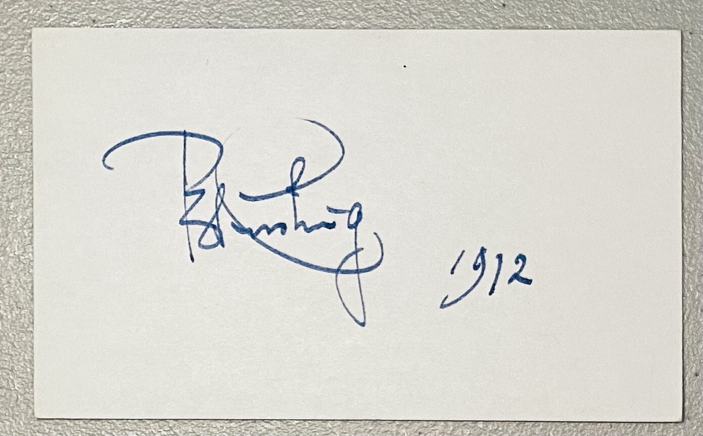 Peter Cushing Signed Autographed 3x5 Card Beckett BAS Letter Star Wars Tarkin
