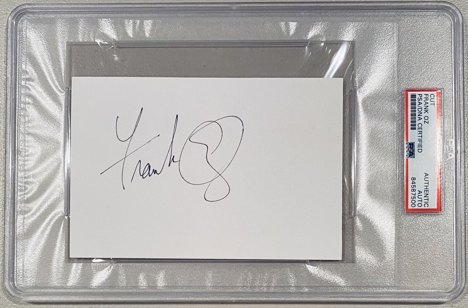 Frank Oz Signed Autographed 4x6 Card PSA DNA Certified Slab Star Wars Yoda
