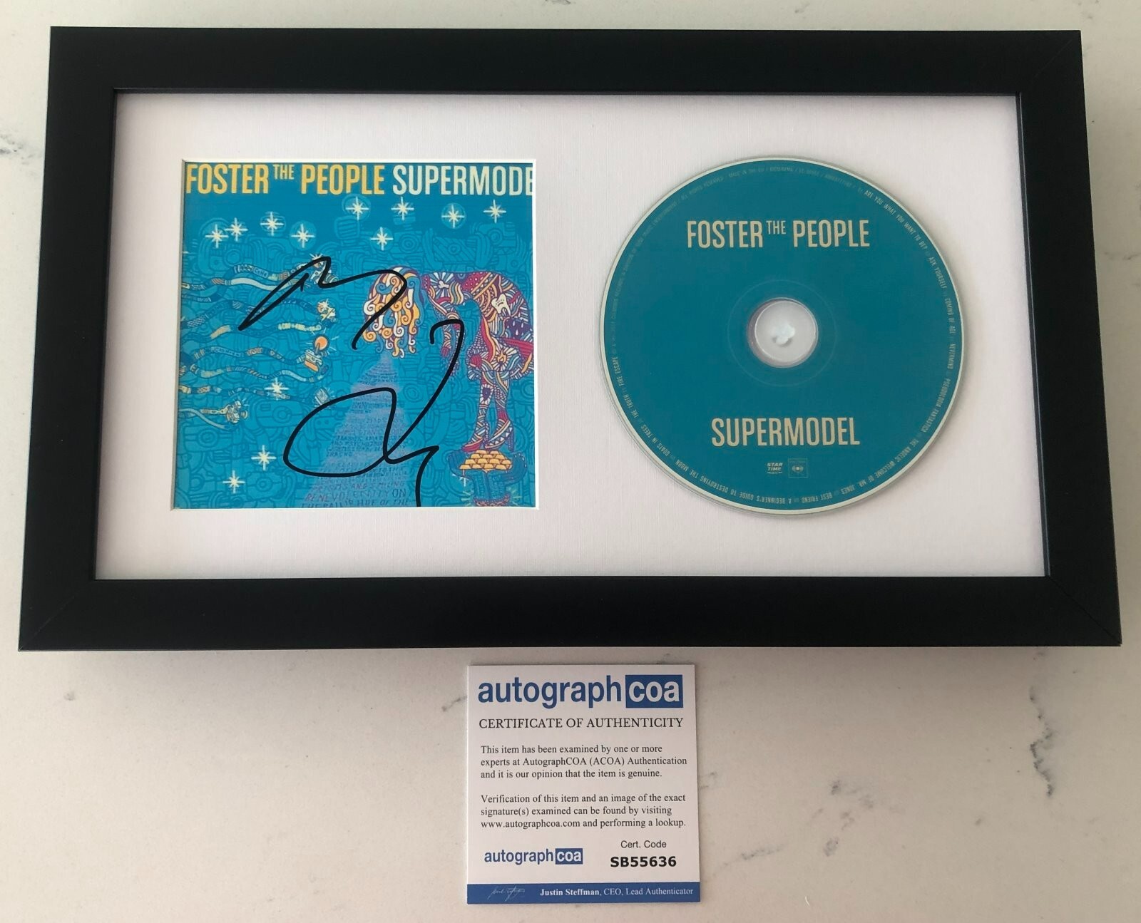 MARK FOSTER THE PEOPLE SIGNED SUPERMODEL FRAMED MATTED CD w/PROOF AUTOGRAPH ACOA
