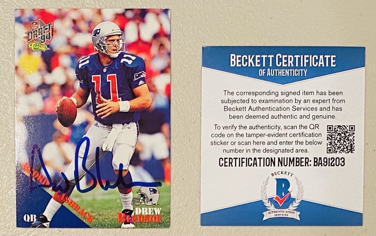 Drew Bledsoe Signed Autographed 1994 Classic Draft 94 Card #99 Beckett BAS Cert
