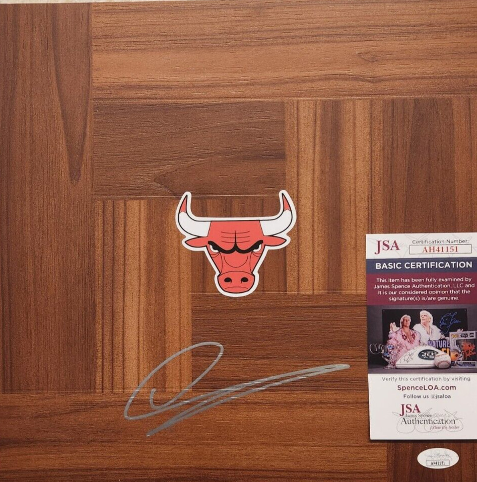 DEMAR DEROZAN SIGNED FLOORBOARD W/ JSA COA #AH41151 CHICAGO BULLS COLLECTIBLE MEMORABILIA