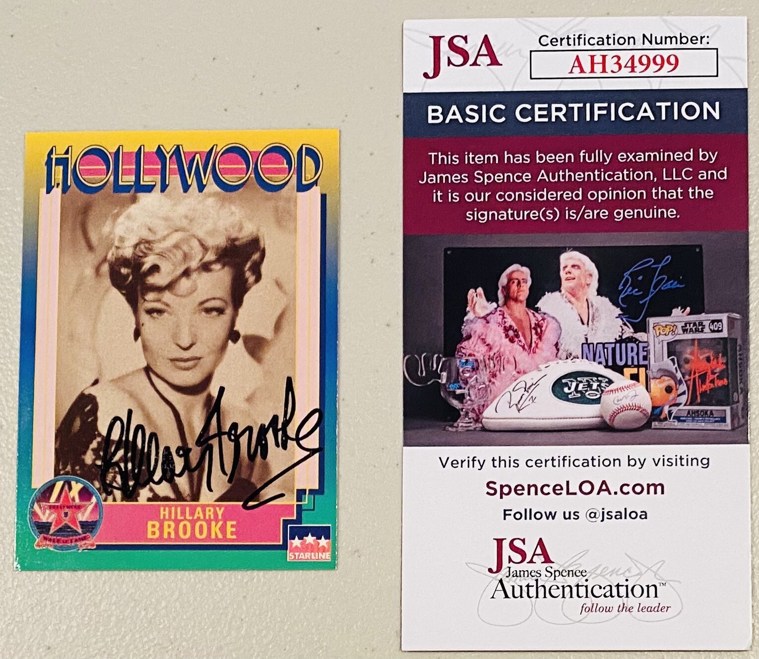 Hillary Brooke Signed Autographed 1991 Hollywood Walk Of Fame Card #203 JSA Cert
