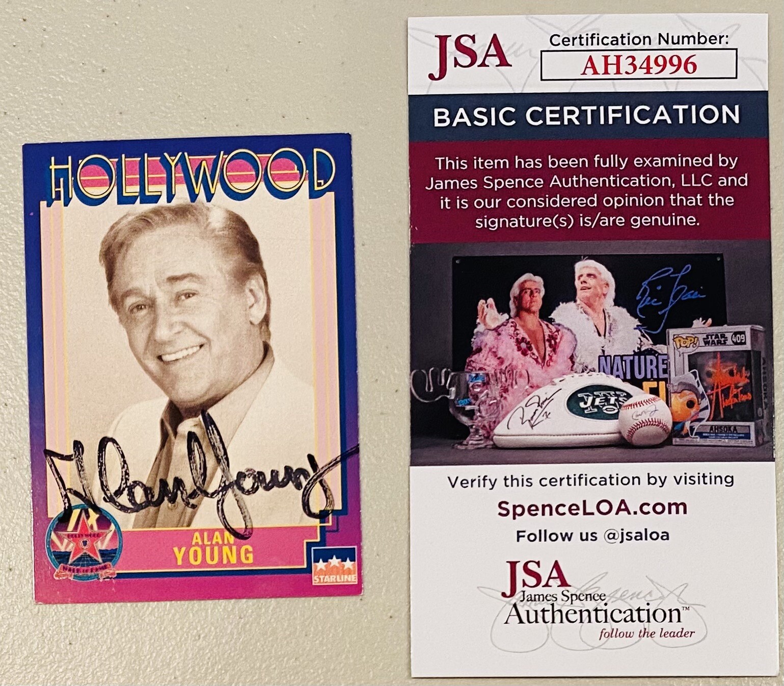 Alan Young Signed Autographed 1991 Hollywood Walk Of Fame Card #188 JSA Cert
