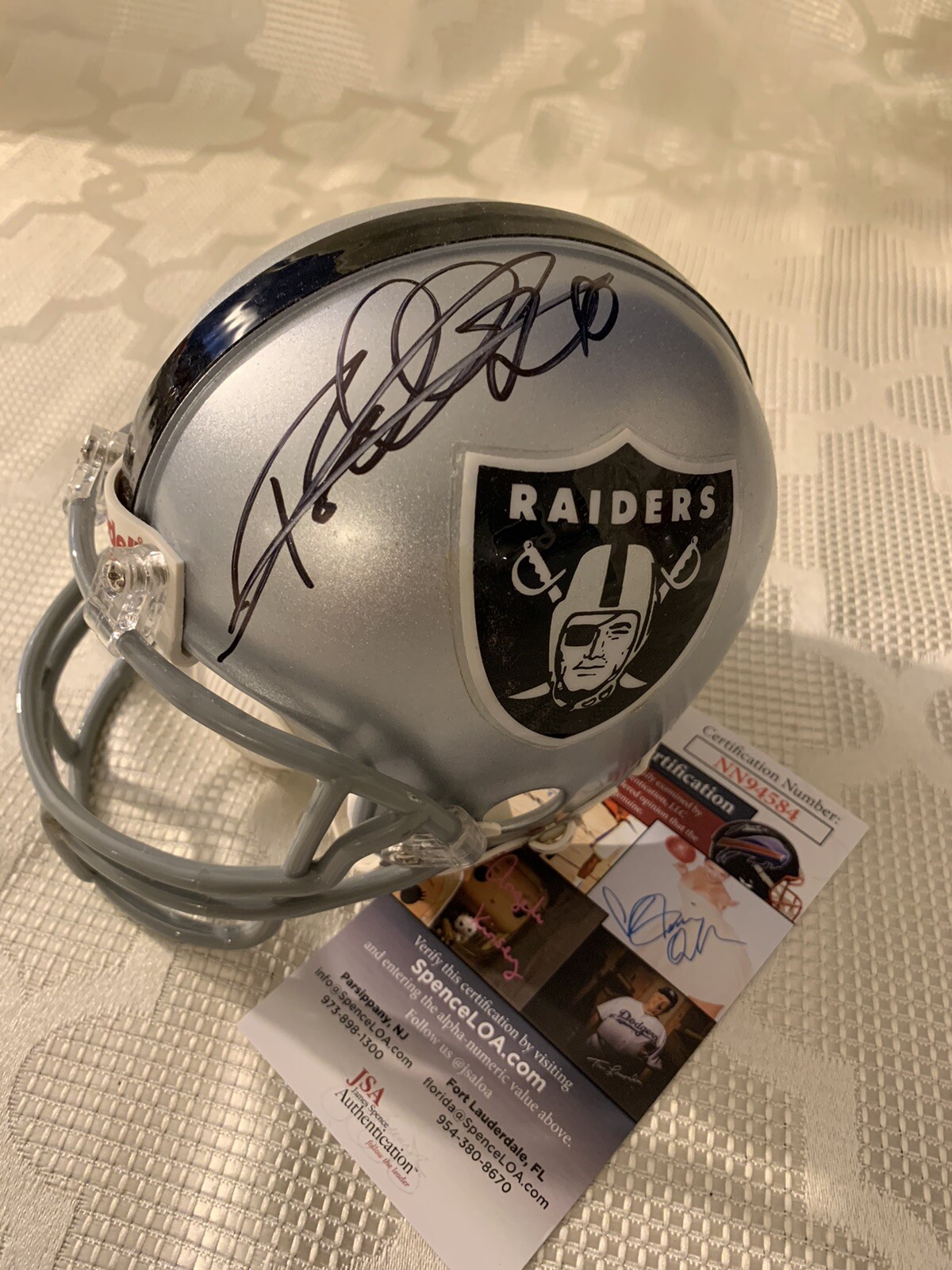 Rod Woodson Signed Mini Helmet Raiders Autographed JSA Authentication COA
