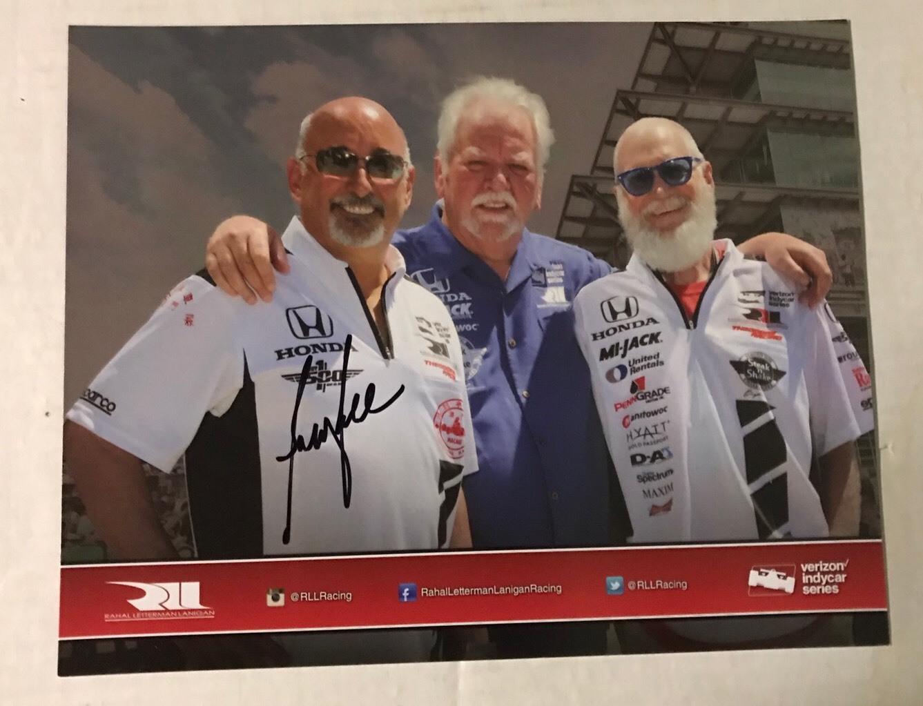 2016 Indy Car Indianapolis 500 Promo hero Card Bobby Rahal Signed
