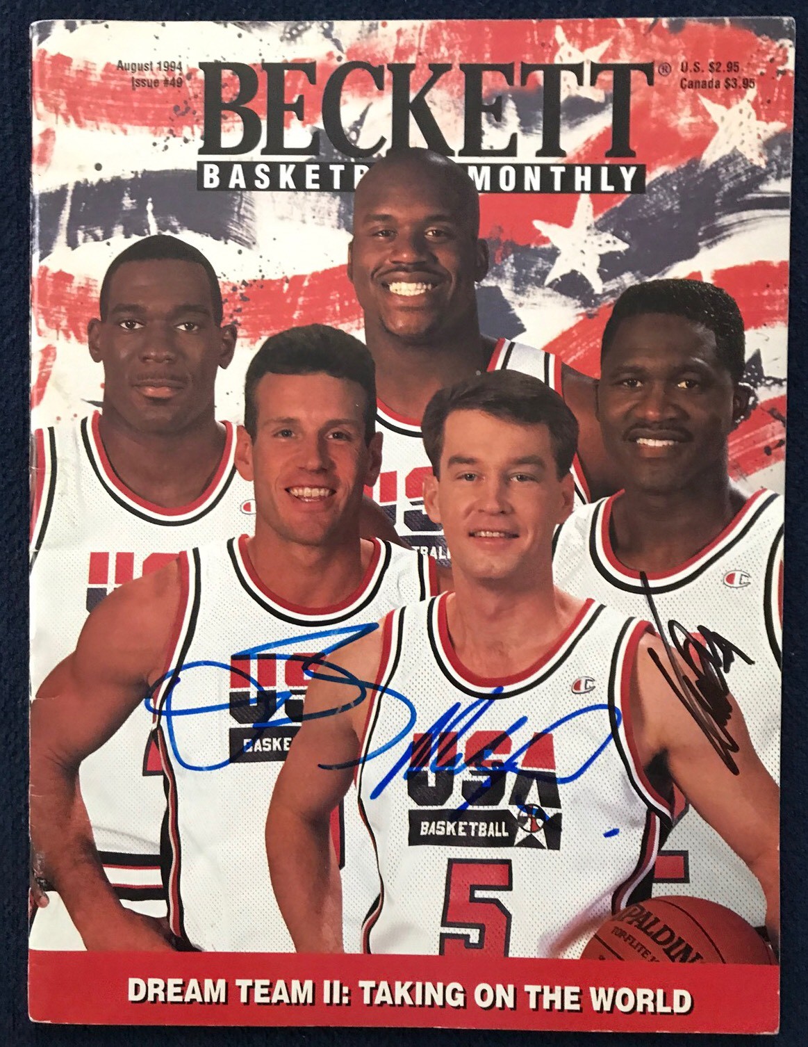 Mark Price Dominique Wilkins Dan Majerle & Grant Hill Signed Beckett Magazine
