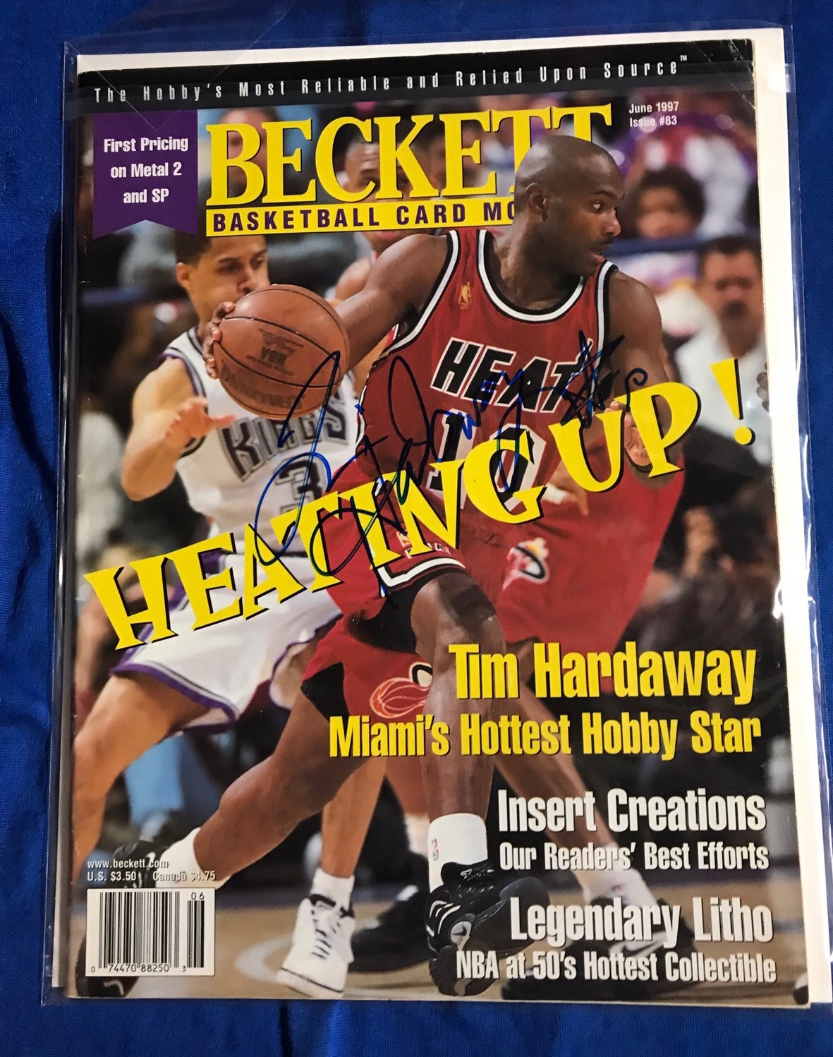 Tom Hardaway Signed Beckett Magazine Autographed
