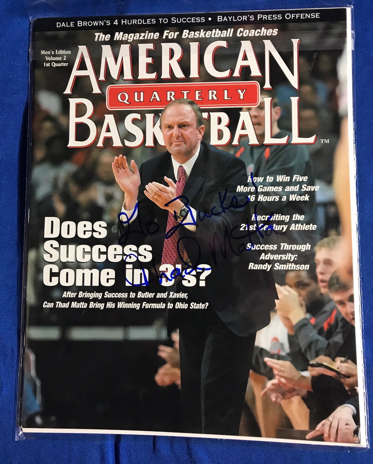 Thad Matta Signed Magazine Autographed Basketball
