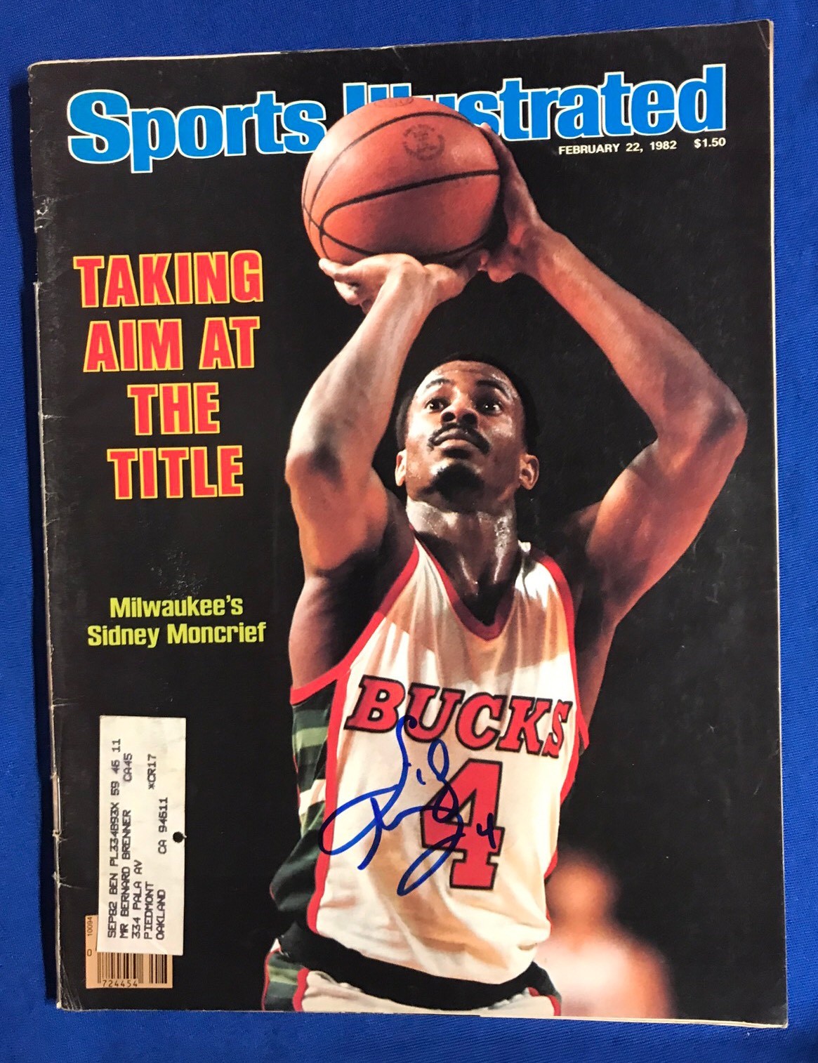 Sidney Moncrief Signed Sports Illustrated Magazine Autographed

