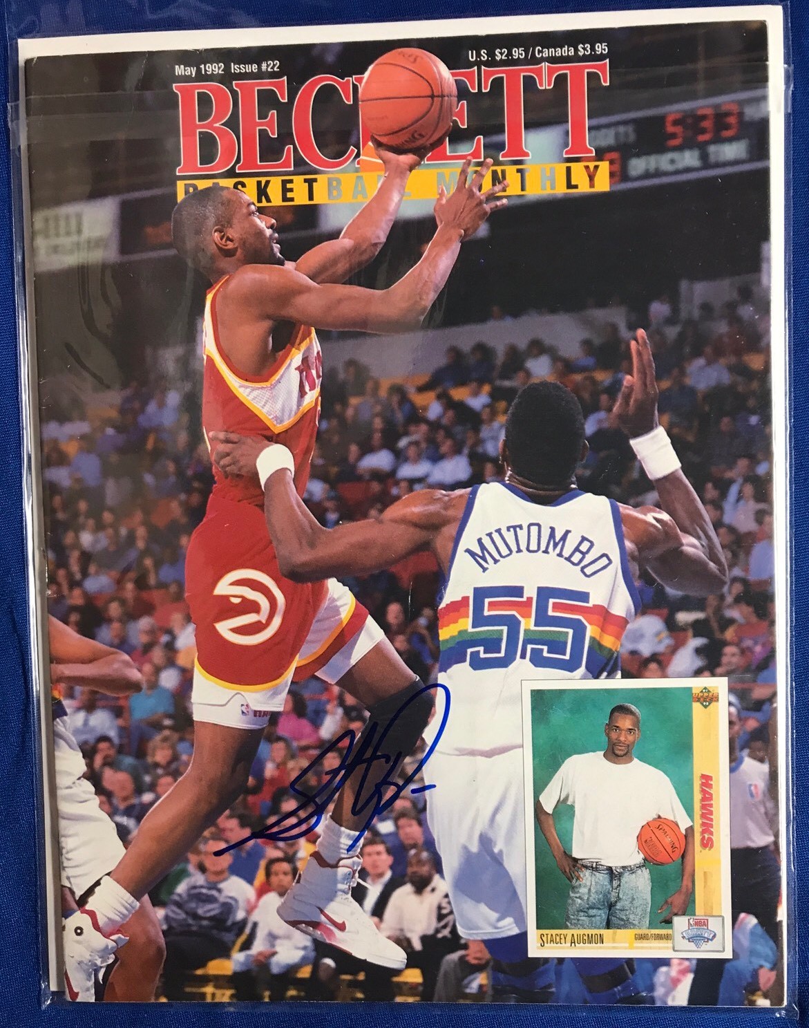 Stacey Augmon Signed Beckett Magazine Autographed
