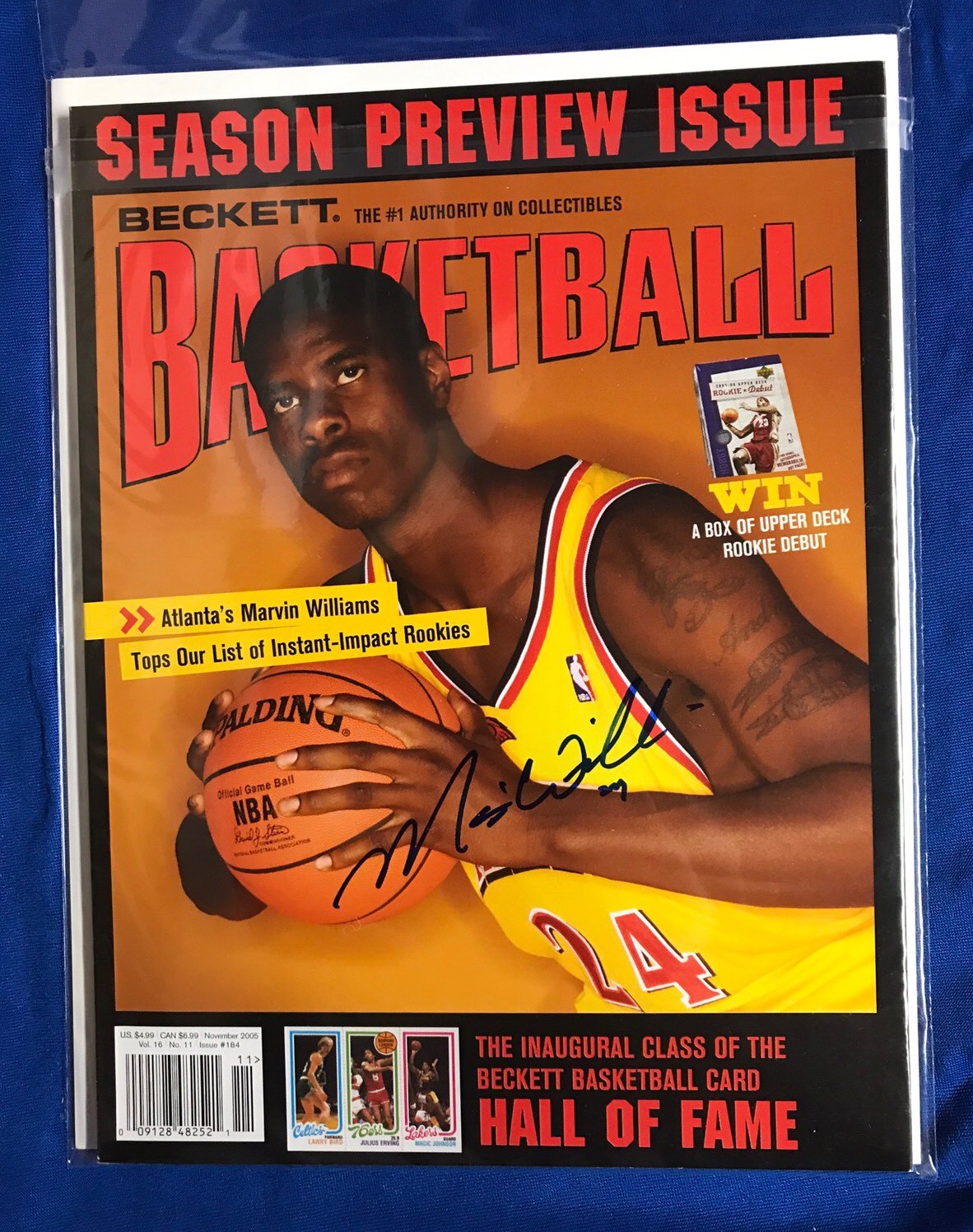 Marvin Williams Signed Beckett Magazine Autographed

