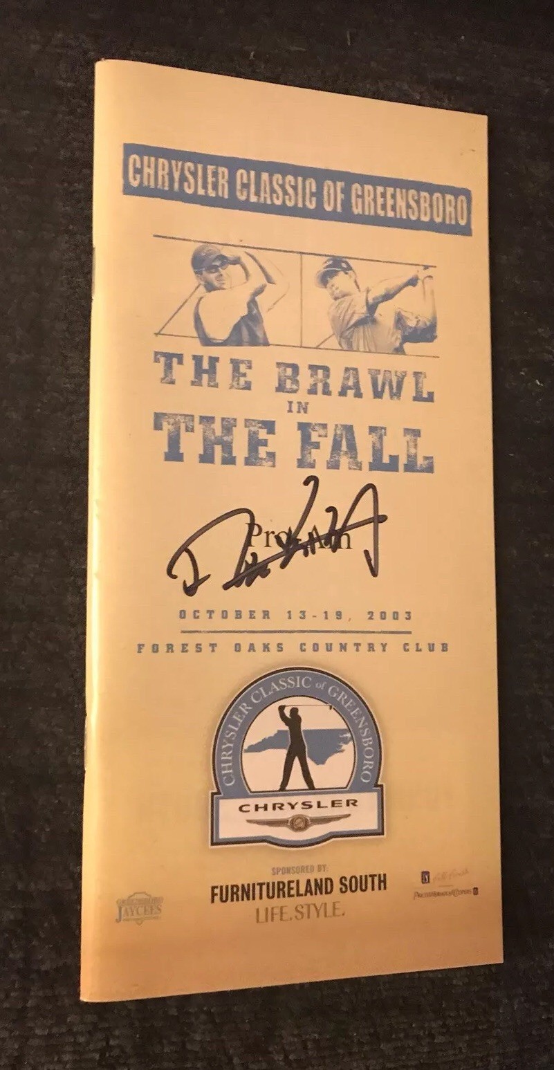 Shigeki Maruyama Signed Pamphlet Autographed Guide Golf Greensboro Winner 2003
