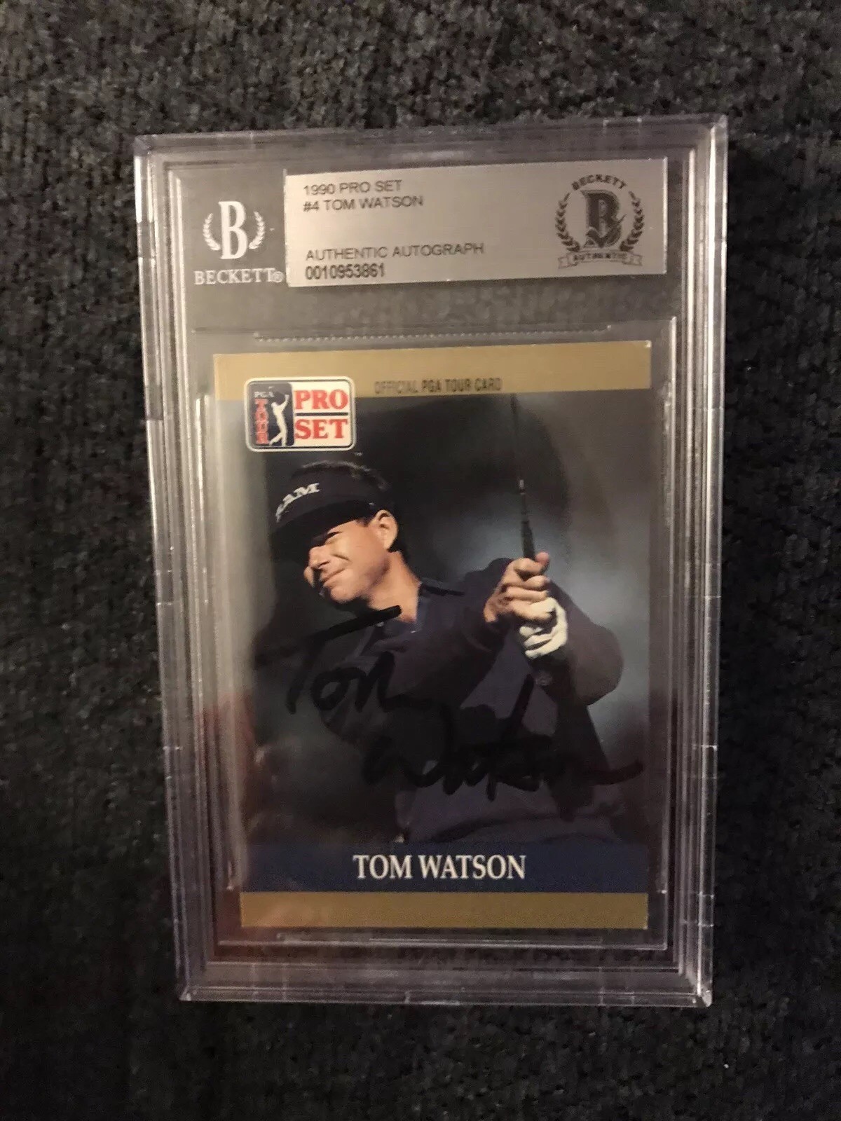 Tom Watson 1990 Pro Set #4 BAS Beckett Authenticated Card Autographed Signed
