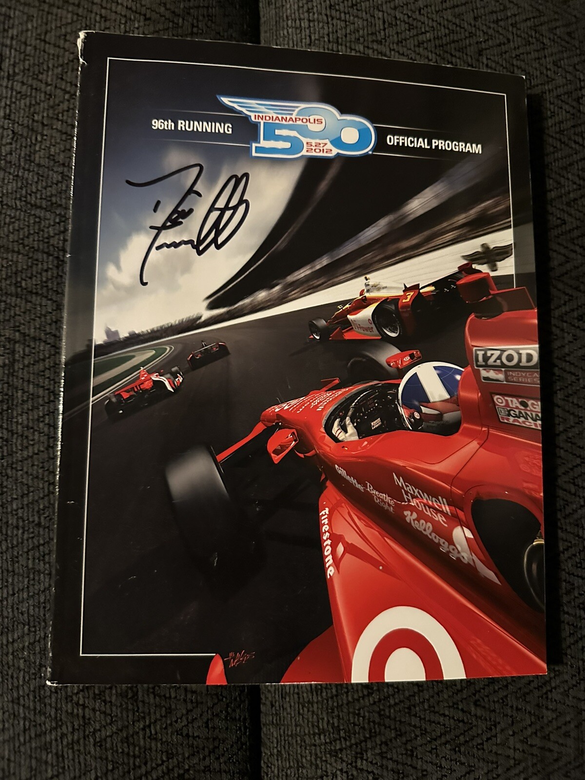 2012 Indy 500 Program Signed By Winner Dario Franchitti Autographed Indianapolis
