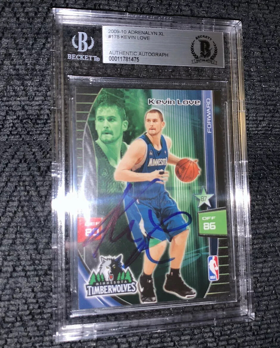 Kevin Love 2009-2010 Panini A XL #178 BAS Beckett Authenticated Card Signed
