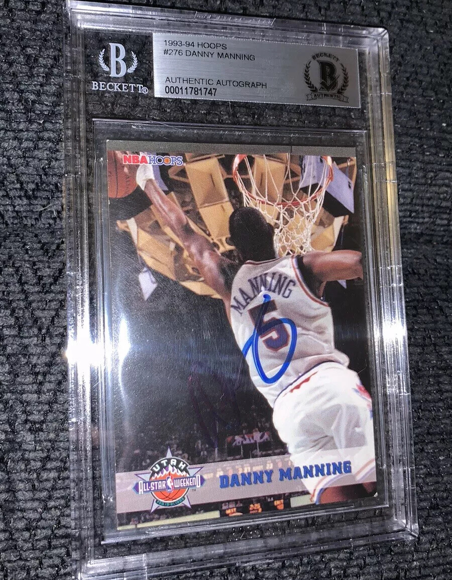 Danny Manning Hoops 1993-1994 #276 BAS Beckett Card Signed Autographed
