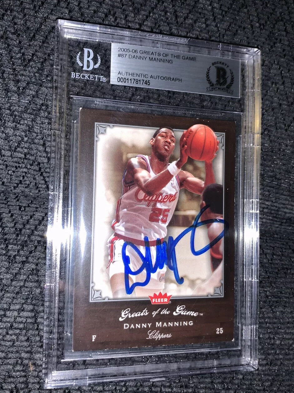 Danny Manning 2005-2006 FGOTG #87 BAS Beckett Card Signed Autographed

