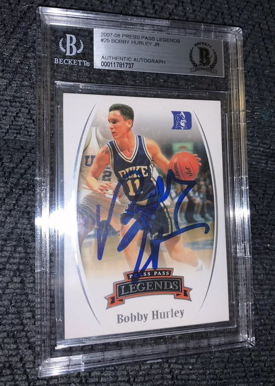 Bobby Hurley Press Pass Legends #25 BAS Beckett Authenticated Card 2007-2008
