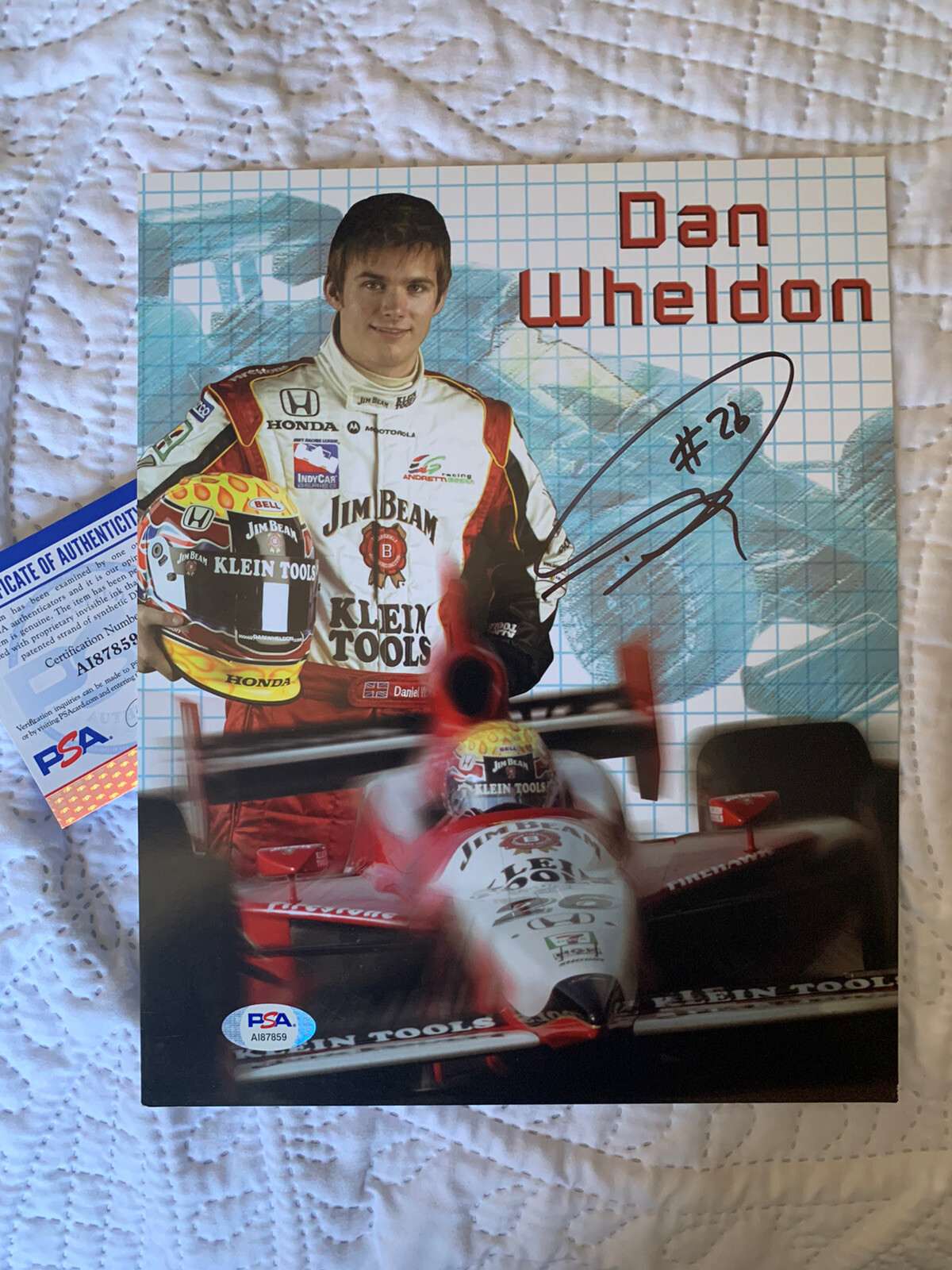 Dan Wheldon 2003 Indy Car Indianapolis 500 Promo Card PSA/DNA Authenticated COA
