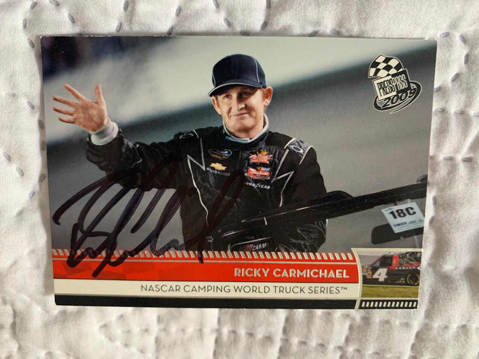 Signed Trading Card Ricky Carmichael Nascar Autographed Motocross AMA Supercross
