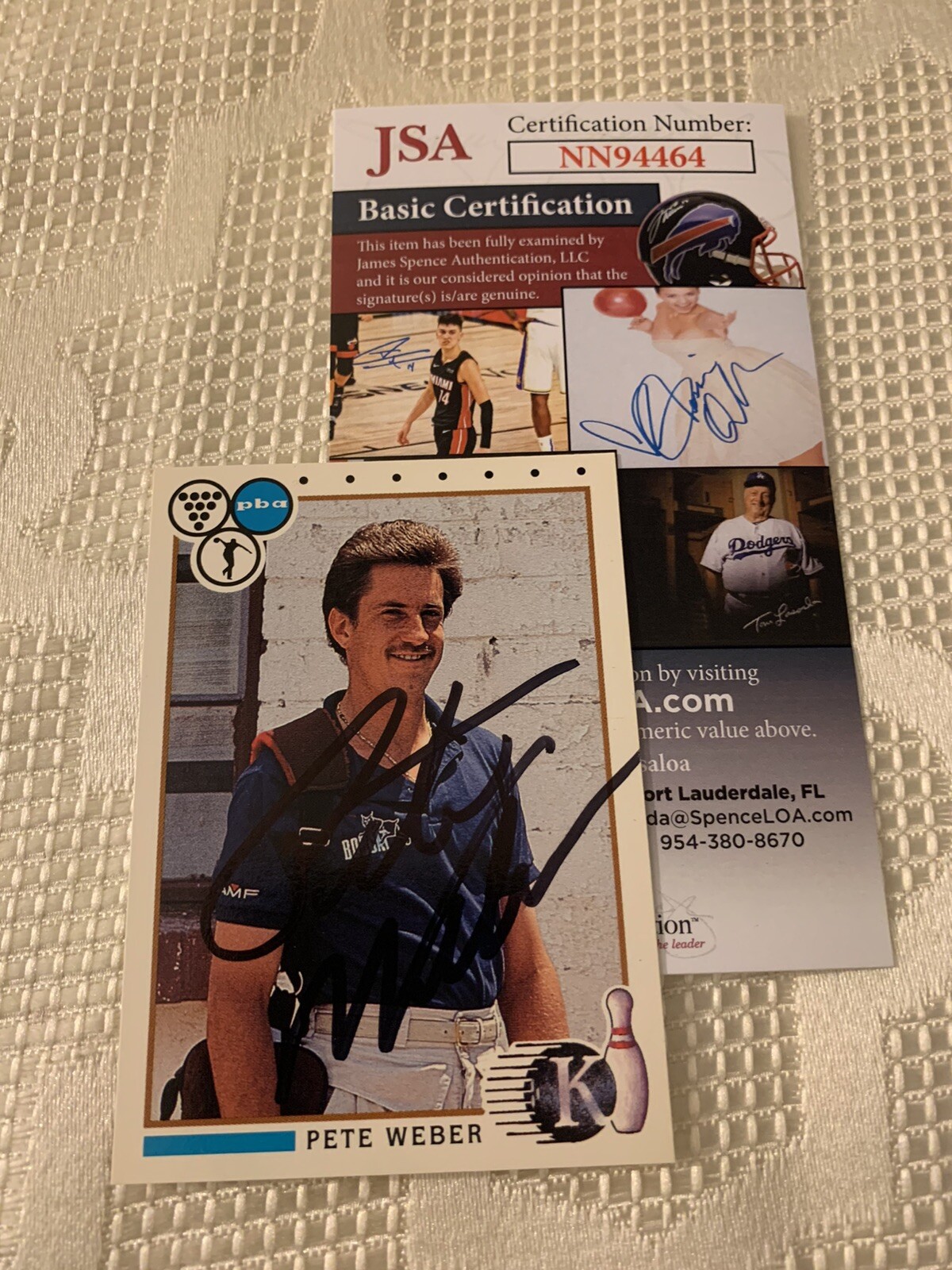 Signed Trading Card Pete Weber PBA Bowling Legend JSA Authenticated COA Kingpins
