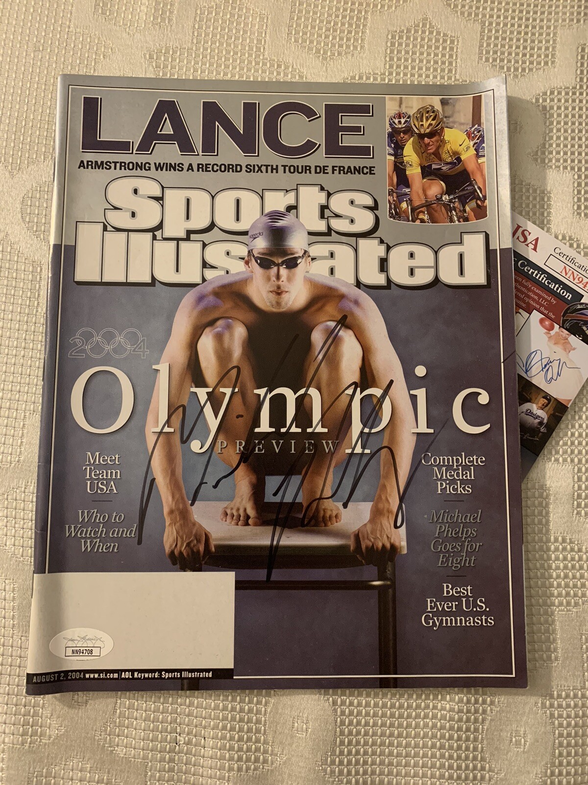 Michael Phelps Signed Sports Illustrated Magazine JSA Authentication COA
