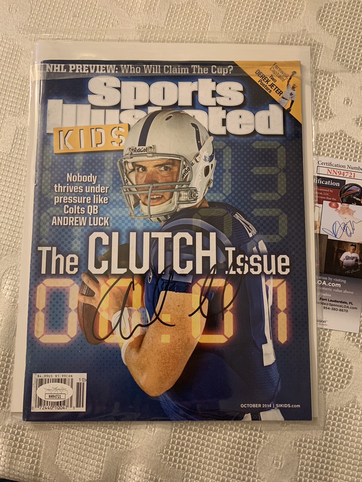Andrew Luck signed Indianapolis Colts Sports Illustrated JSA Authentication COA
