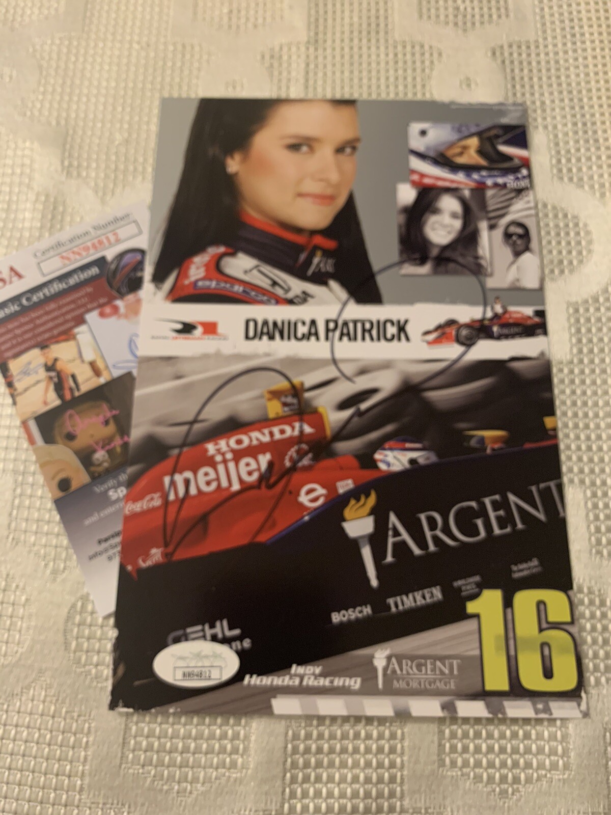 Danica Patrick Signed 2006 Indy 500 Promo hero Card JSA Authentication COA

