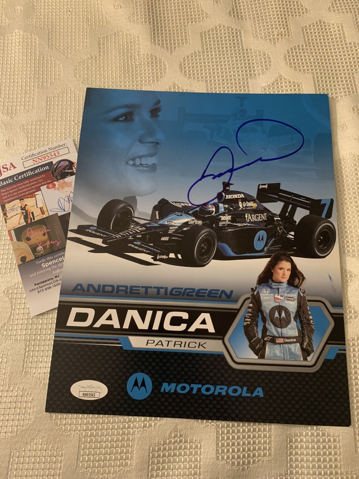Danica Patrick Signed Indianapolis 500 Promo hero Card JSA Authenticated COA
