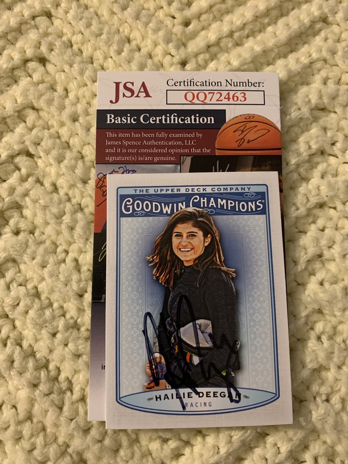 Hailie Deegan Signed Nascar Trading Card Goodwin 2019 JSA Authenticated COA
