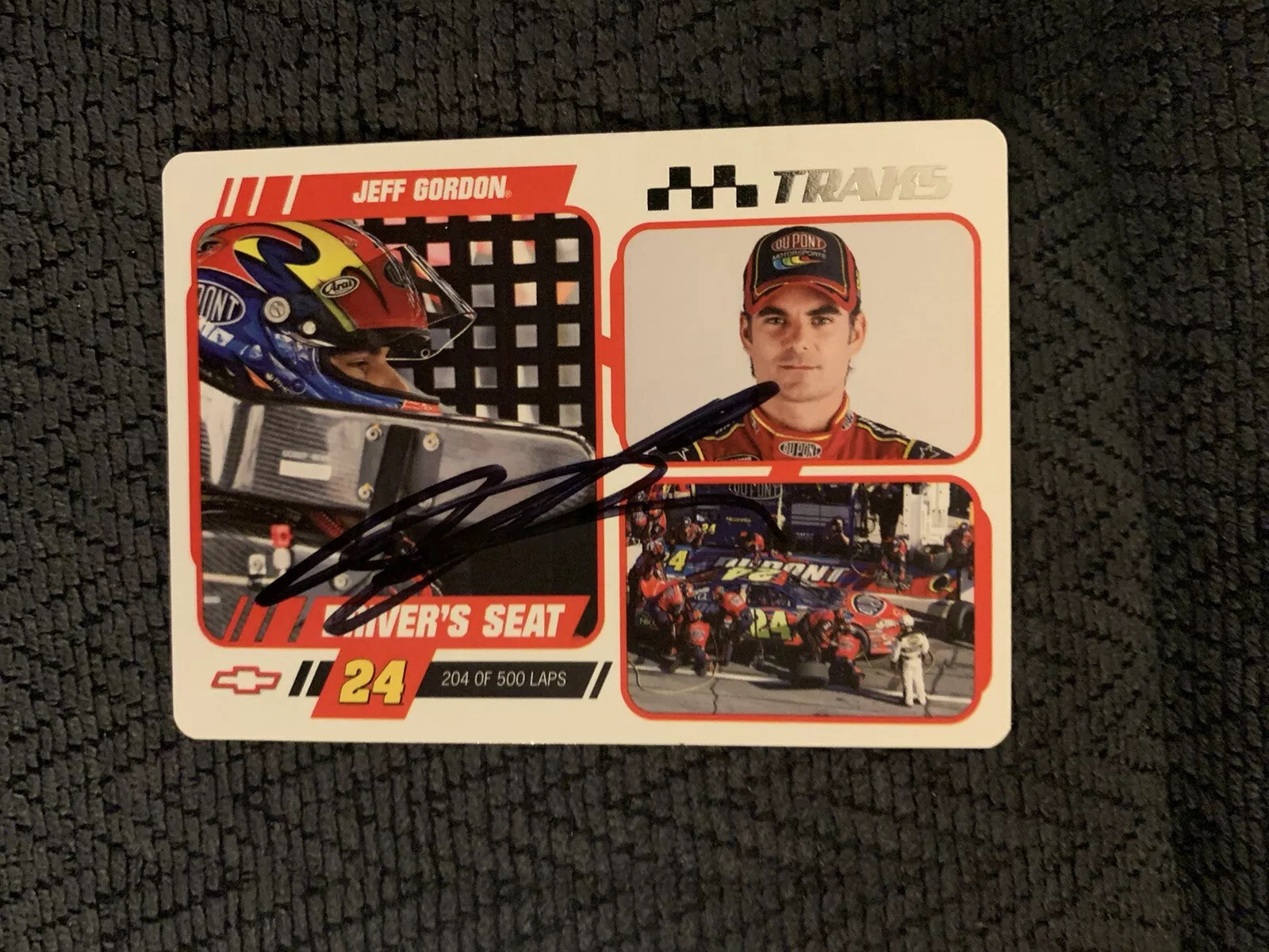 Jeff Gordon Signed Nascar Trading Card Racing Legend Autographed
