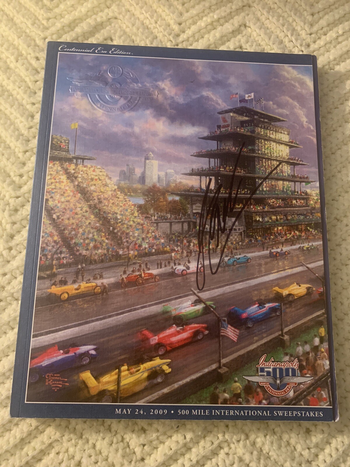 2009 Indy 500 Program Signed By Winner Helio Castroneves Autograph Indianapolis
