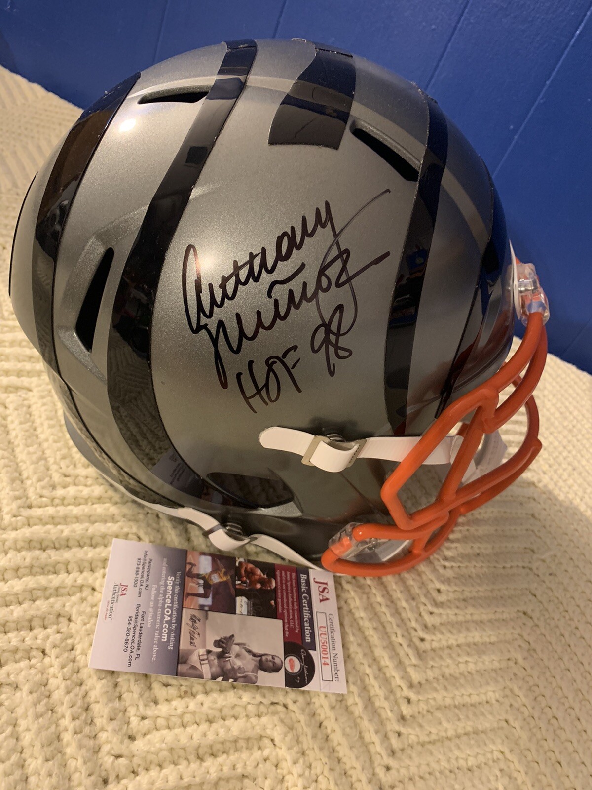 Anthony Munoz Signed Flash Full Size Helmet Bengals F/S JSA Authentication COA
