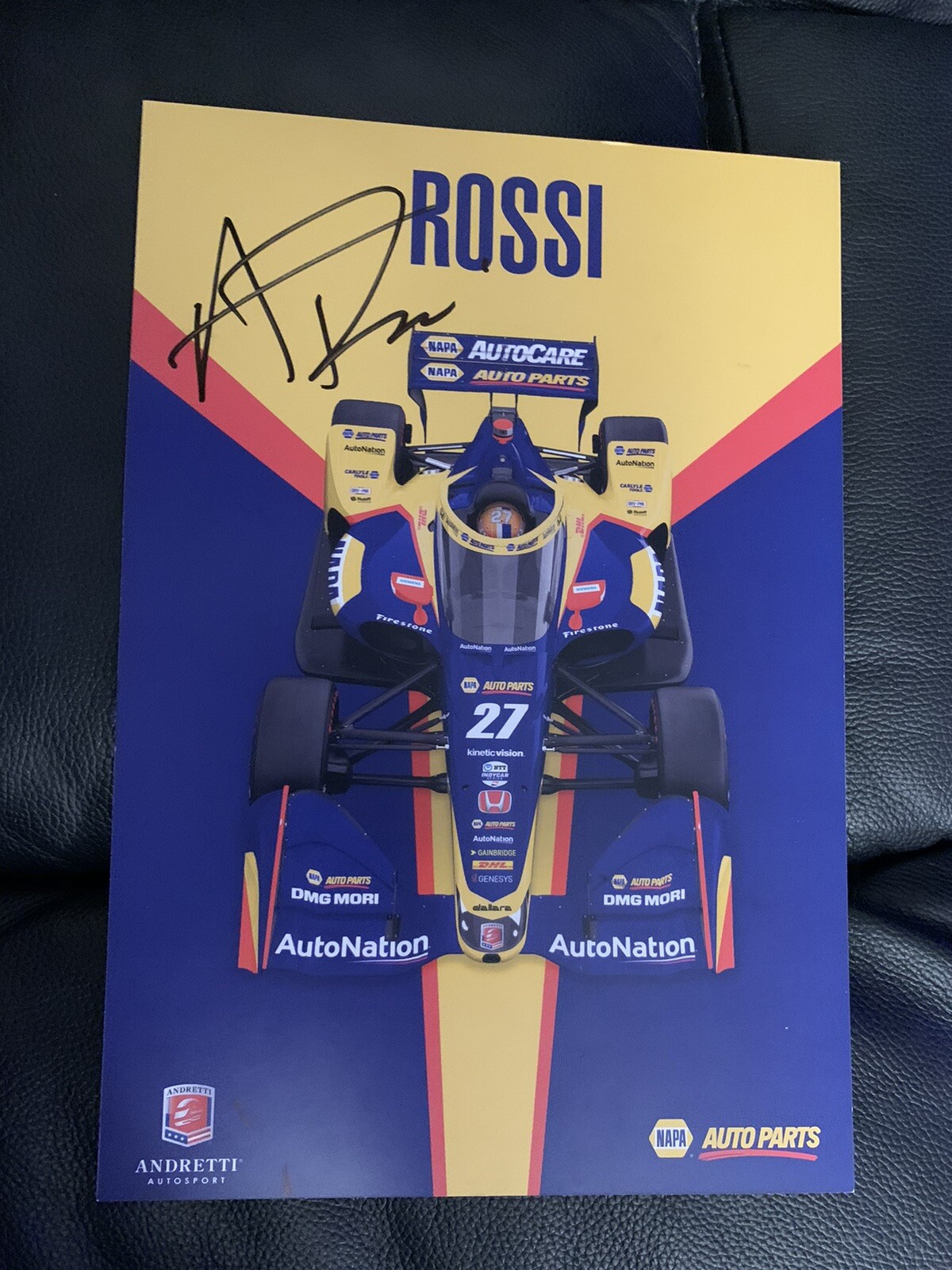 Alexander Rossi Indianapolis Indy 500 Signed Car Promo Card Autographed 2021
