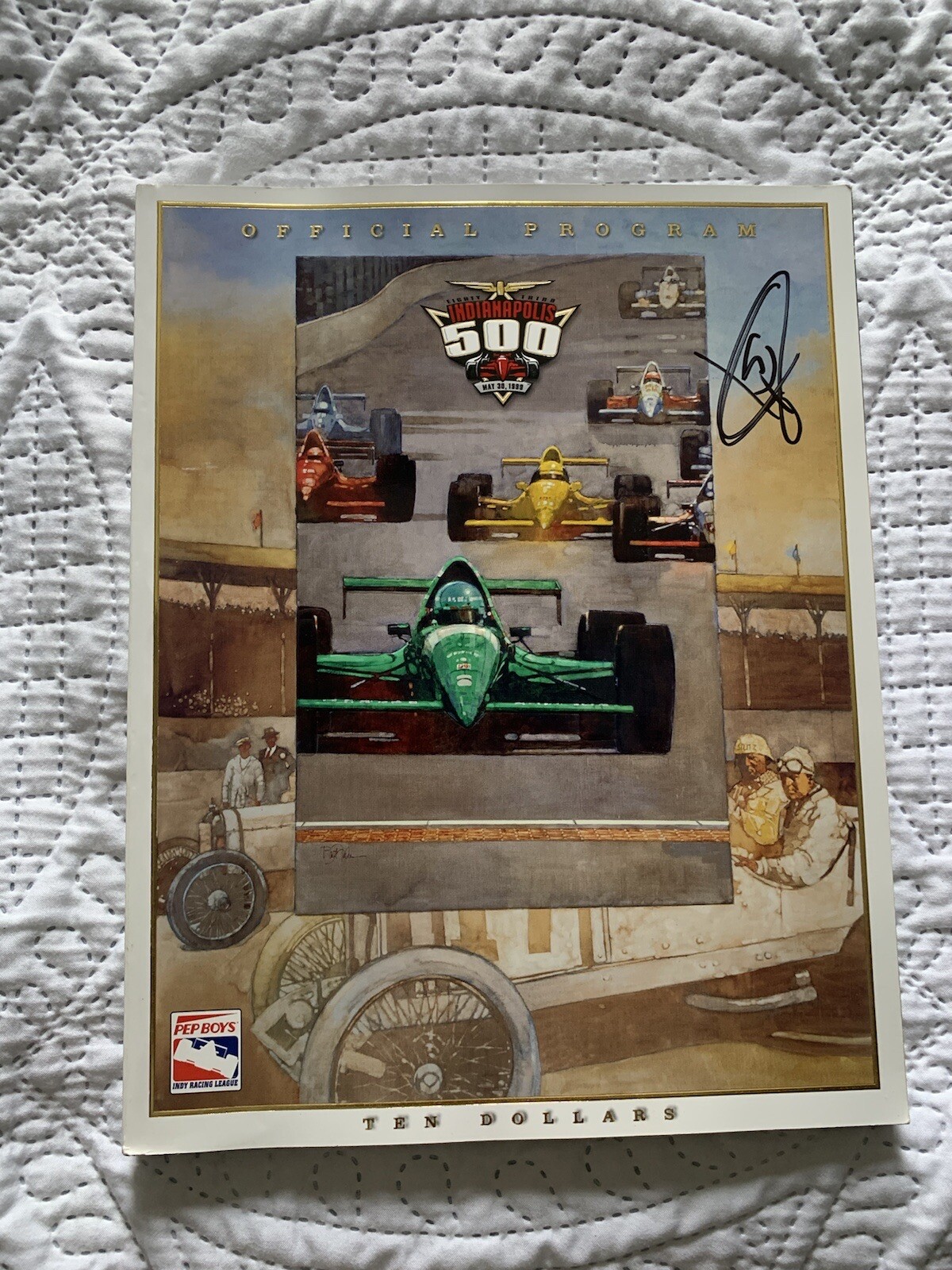 1999 Indy 500 Program Signed By Winner Kenny Brack Autographed Indianapolis
