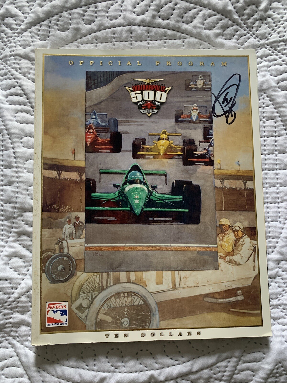 1999 Indy 500 Program Signed By Winner Kenny Brack Autographed Indianapolis
