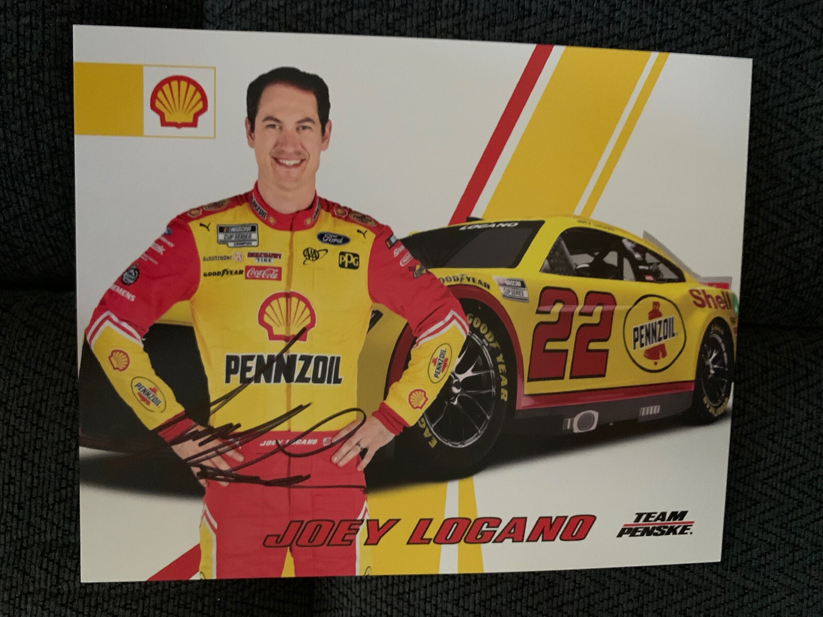 Joey Logano Signed Promo Hero Card Nascar Autographed 2022
