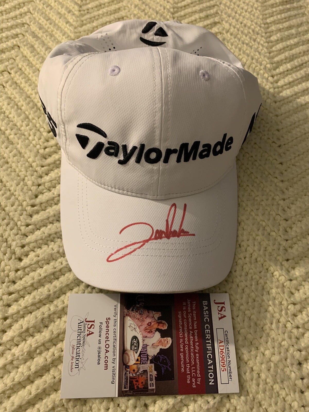 Jon Rahm Signed Golf Hat Pga Tour Autographed JSA Authentication COA Taylor Made
