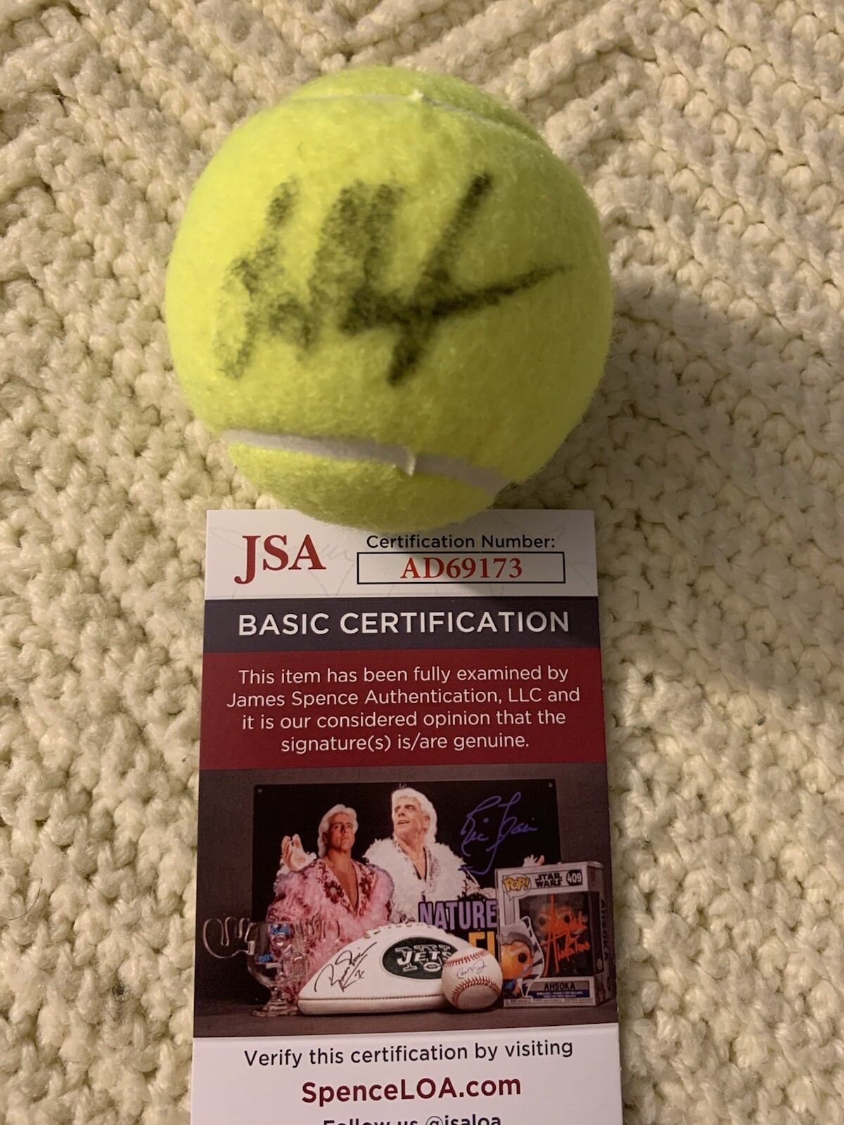 Daniil Medvedev Signed Tennis Ball Autographed JSA Authentication COA
