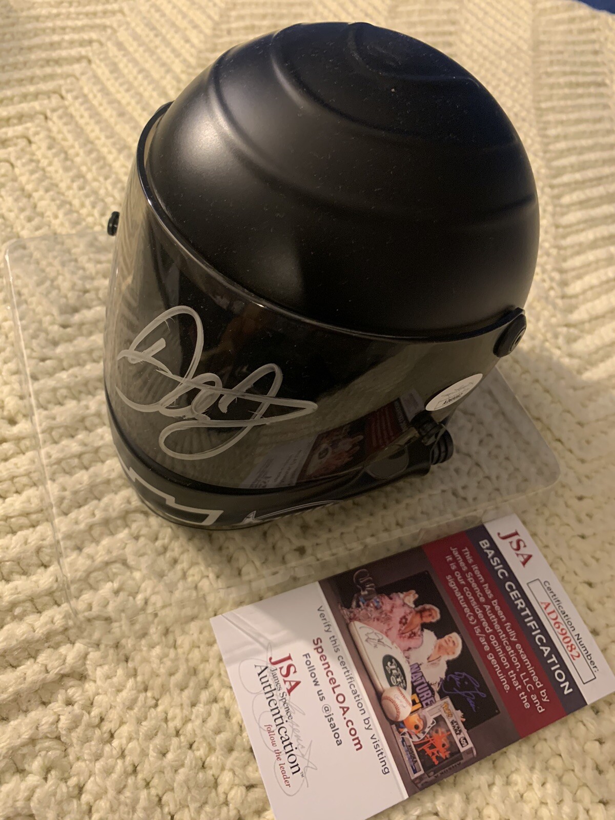 Dale Earnhardt Jr Nascar Signed Mini Helmet Auto 1/2 Scale JSA Authenticated COA
