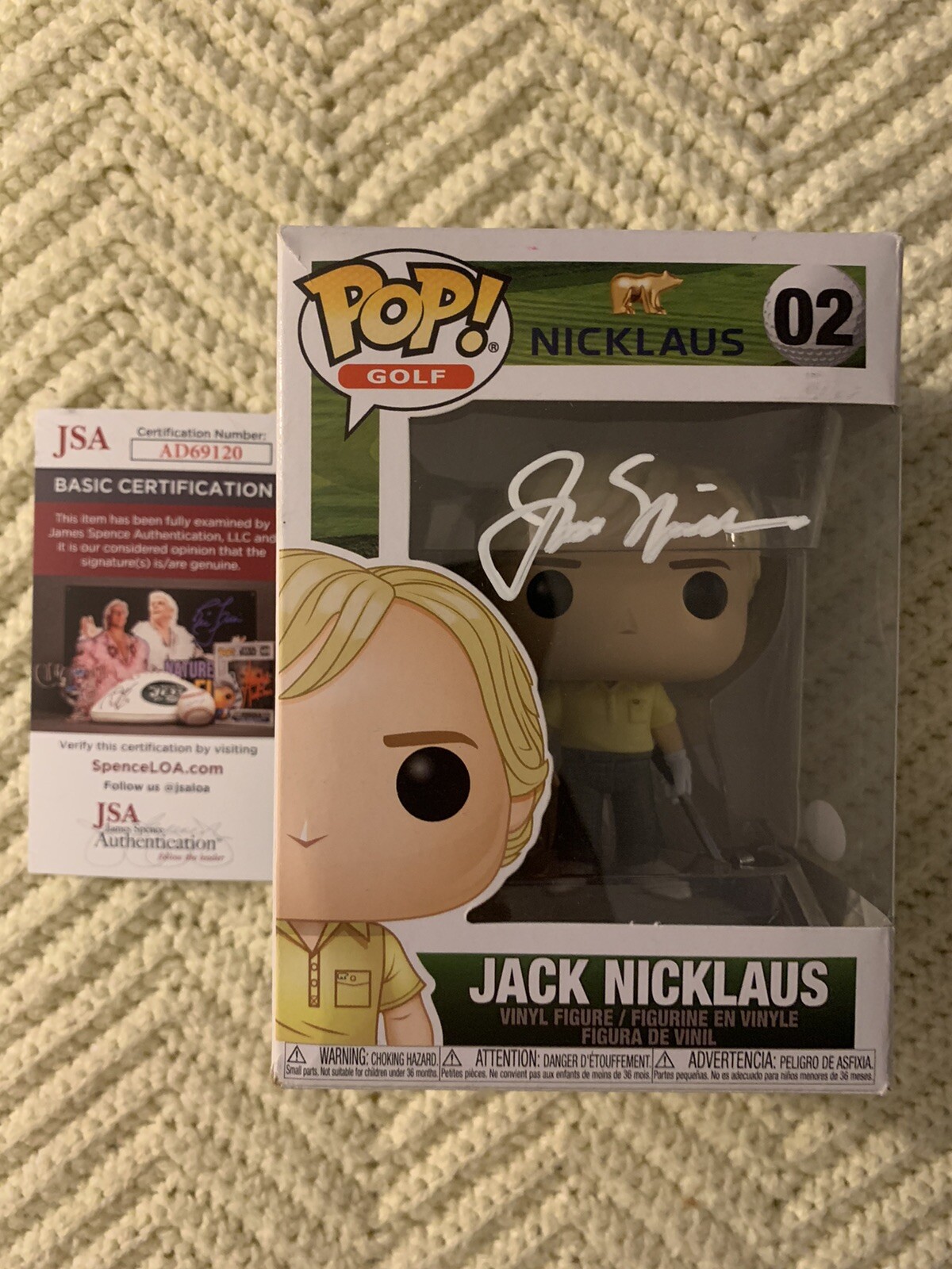 Jack Nicklaus 02 Funko Pop NIB JSA Authentication COA See Pix & Description Golf

