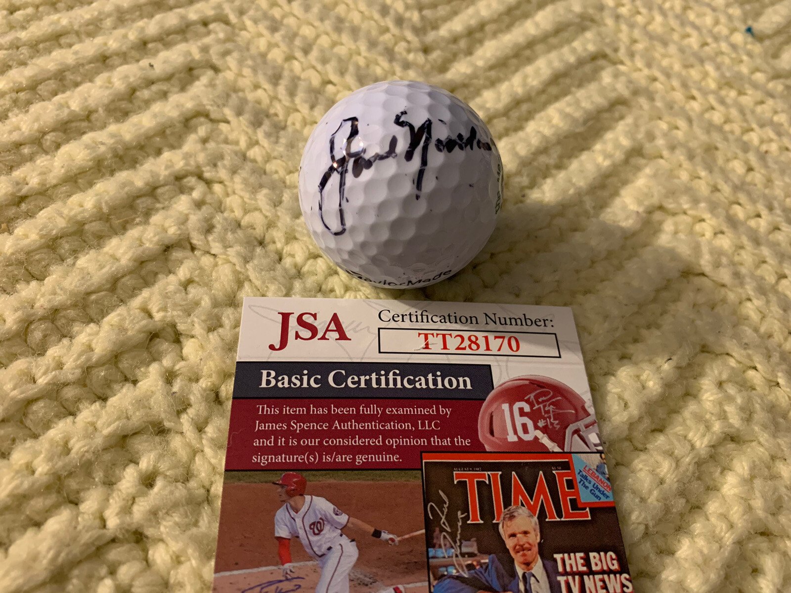 Jack Nicklaus Signed Memorial Tournament Golf Ball Pga JSA Authenticated COA
