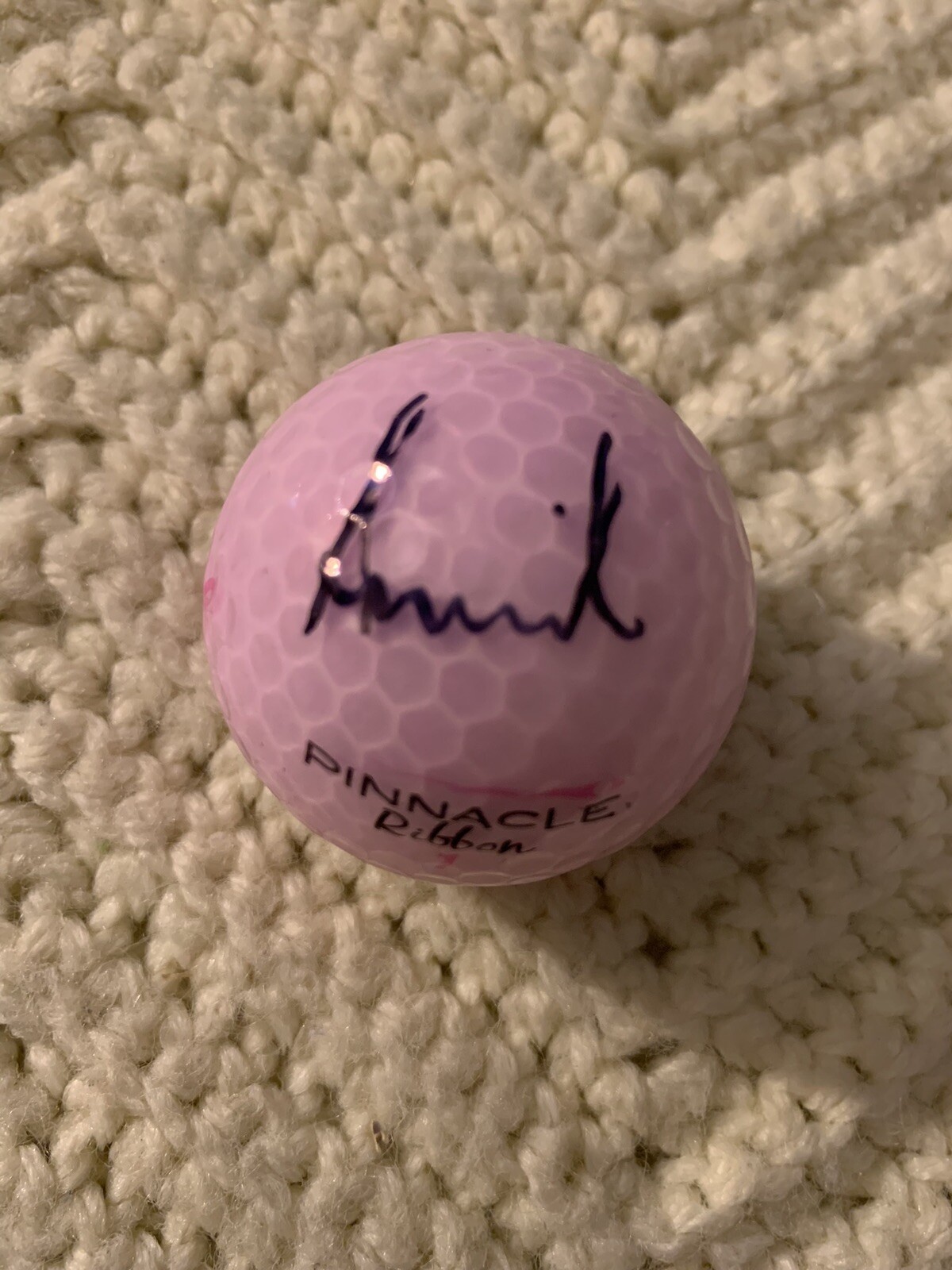 Annika Sorenstam Signed Pink Golf Ball Autographed LPGA
