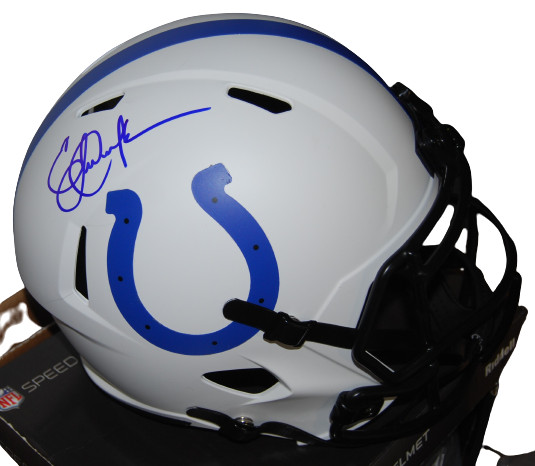 ERIC DICKERSON signed (INDIANAPOLIS COLTS) lunar F/S football helmet BECKETT BAS