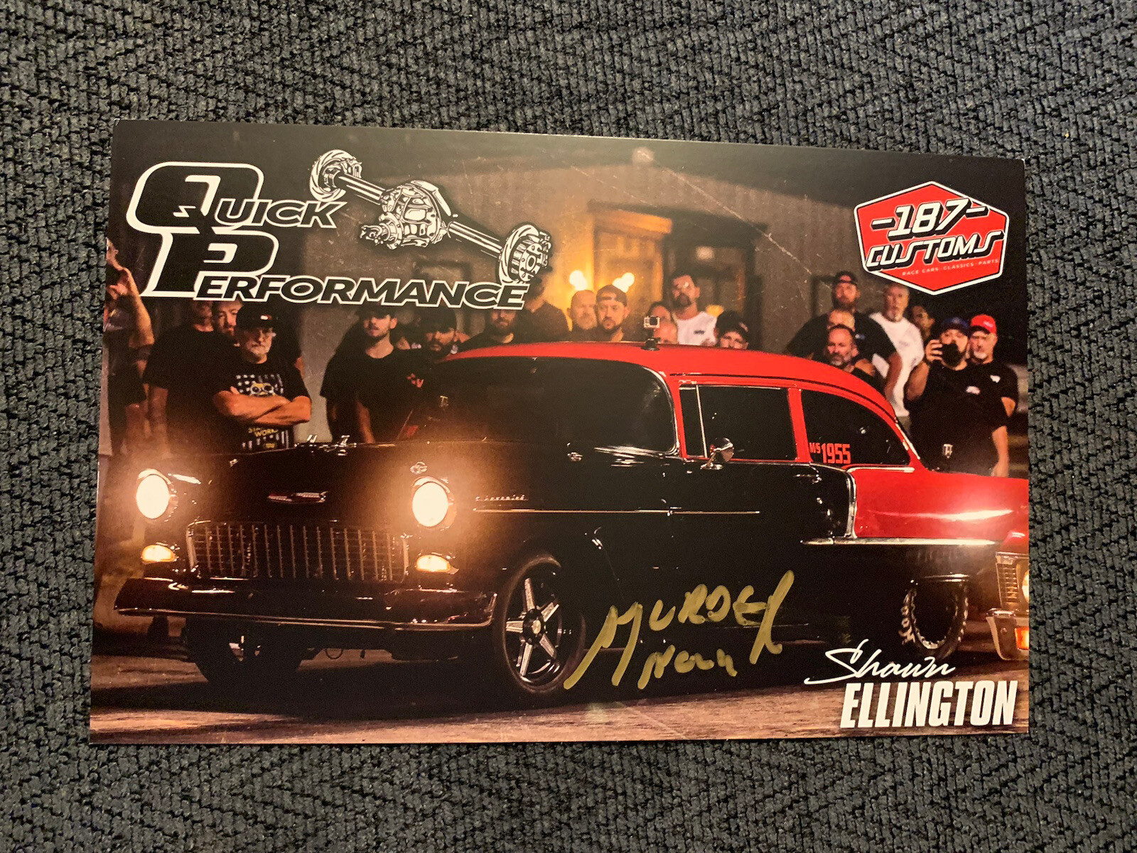 Street Outlaws Murder Nova Signed Promo Card 2022 PRI Autograph Shawn Ellington
